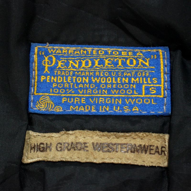 希少品BIG！70's〜アメリカヴィンテージ　ネイティブ柄ウールマットUSA雑貨 古着 70s USA製 Pendleton ヘチマ襟 ショールカラー ケーブル
