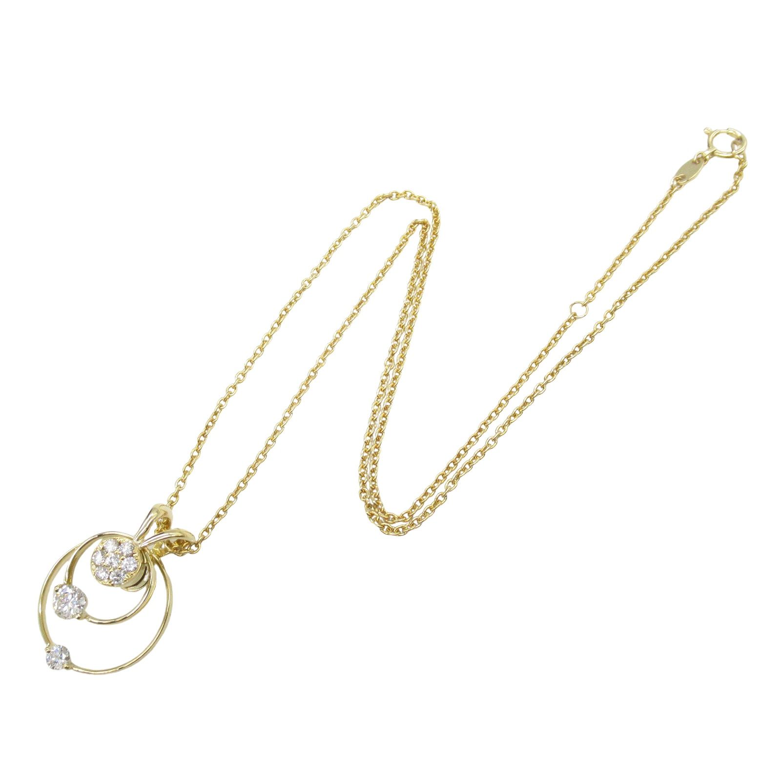 ウォルサム WALTHAM ネックレス ダイヤ ネックレス 首回39.5㎝ K18