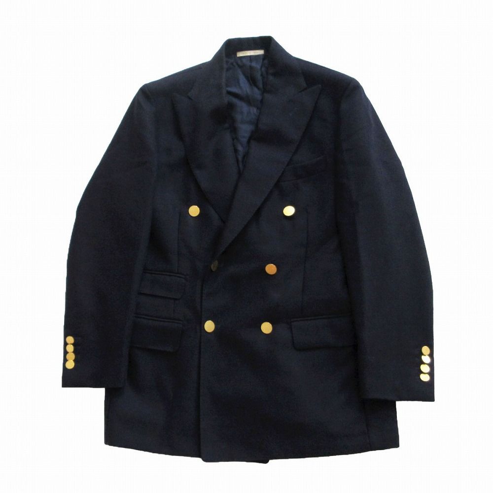 De Petrillo デ ペトリロ 金ボタン ダブルブレスト ジャケット モヘヤ