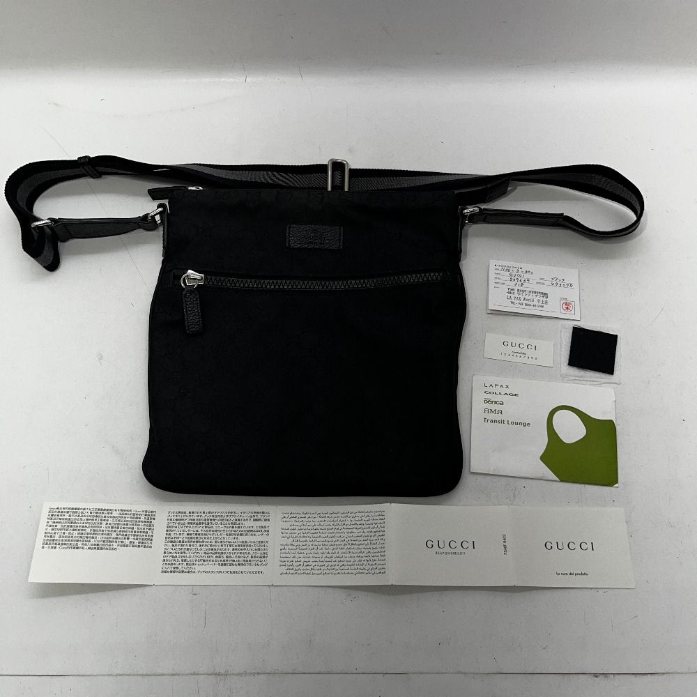 06w8549 GUCCI グッチ ブラック GG柄 509639 斜め掛け