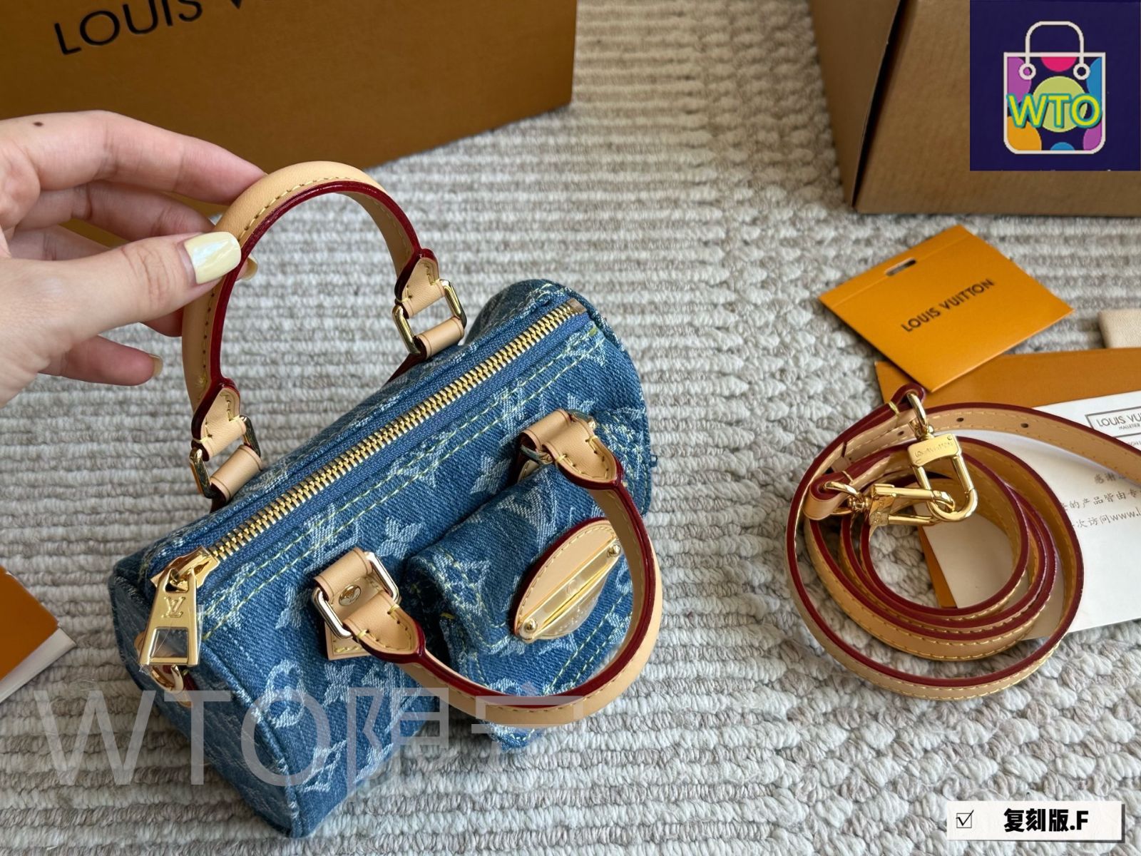 今日特価】LV ルイヴィトン ナノ スピーディ ヴィンテージデニム