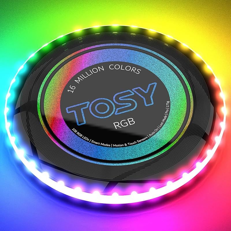 在庫処分】TOSY フライングディスク - 1600万色RGBまたは36個の