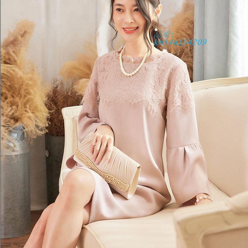 ワンピーススーツ レディース 卒業式 服 母 服装 入学式 セレモニースーツ 卒園式ママ スピーカースリーブ レース 母親 40代 kni 4 a 154209