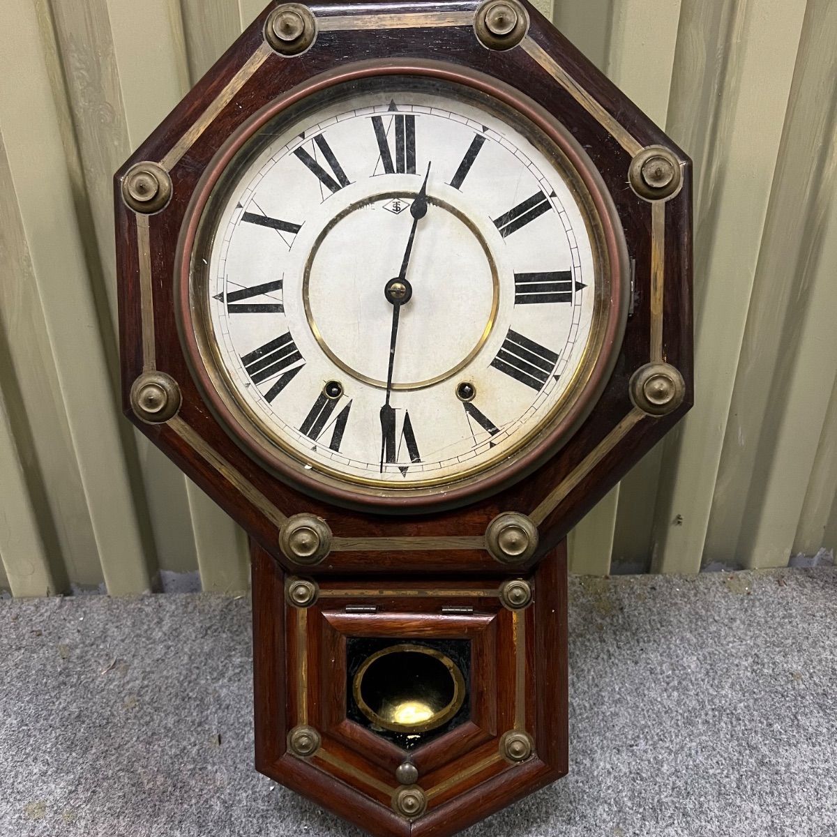 さんてる suntel 掛け時計 八角渦ボン時計 QL688 アナログ式の八角形