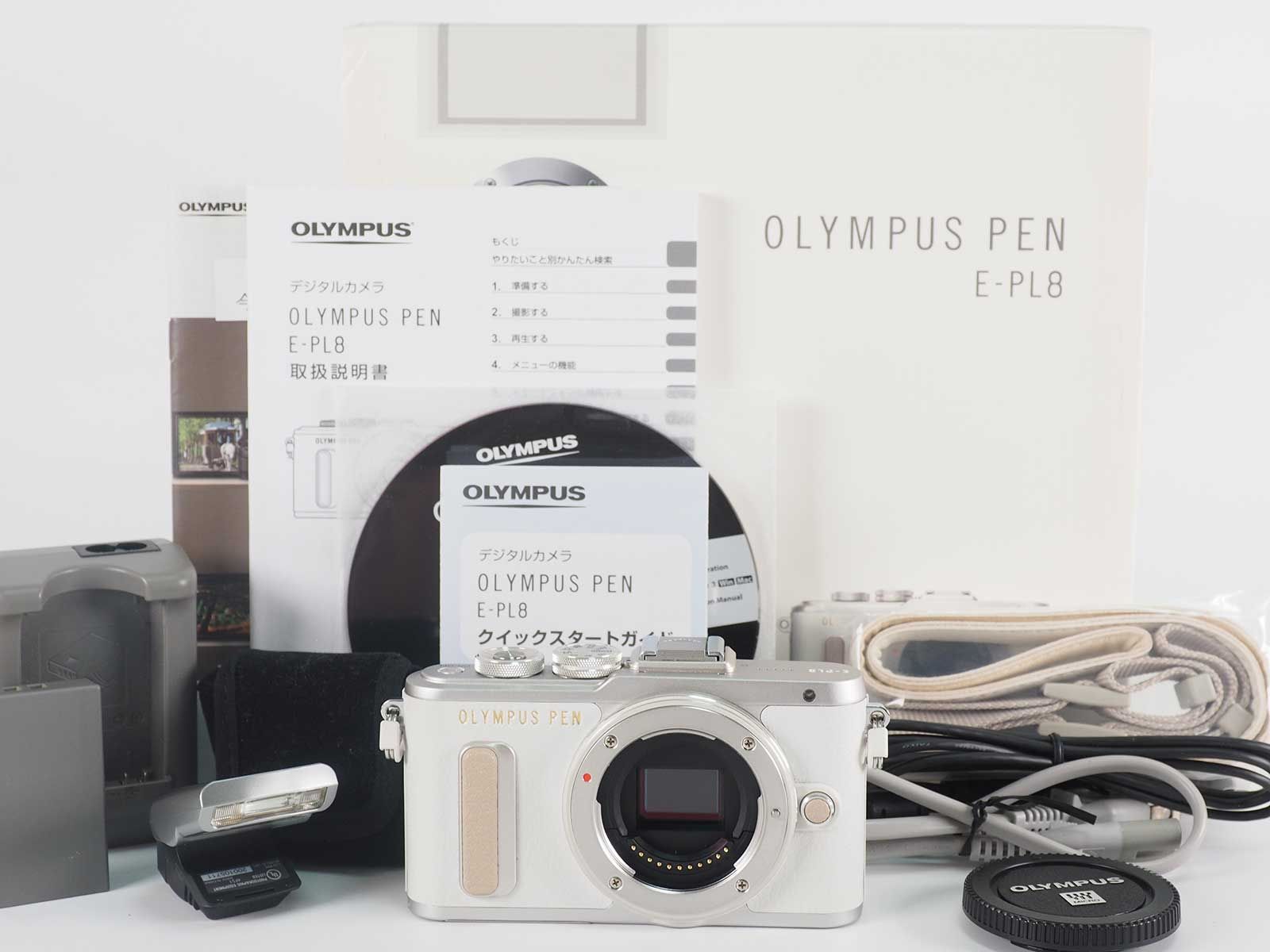 オリンパス Olympus Pen E-PL8 16.1MP Digital Camera Body White 元箱 Z4583A