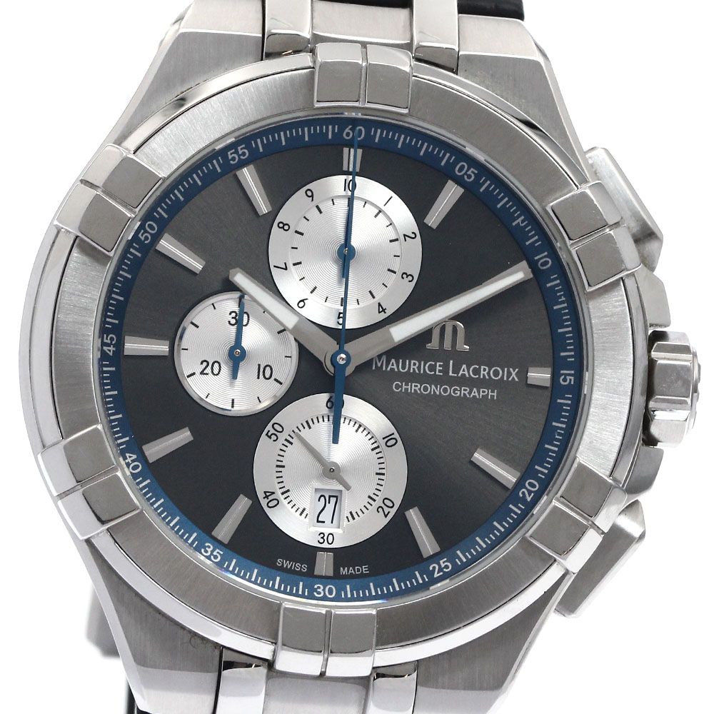 モーリスラクロア MAURICE LACROIX AI1018-SS001-333-1 アイコン クロノグラフ クォーツ メンズ 箱 保証書付き_893851