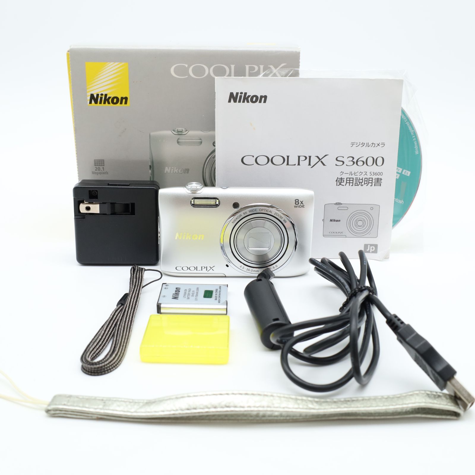 ≪極上品≫ Nikon COOLPIX S3600 ボディ シルバー #20250612-1977 
