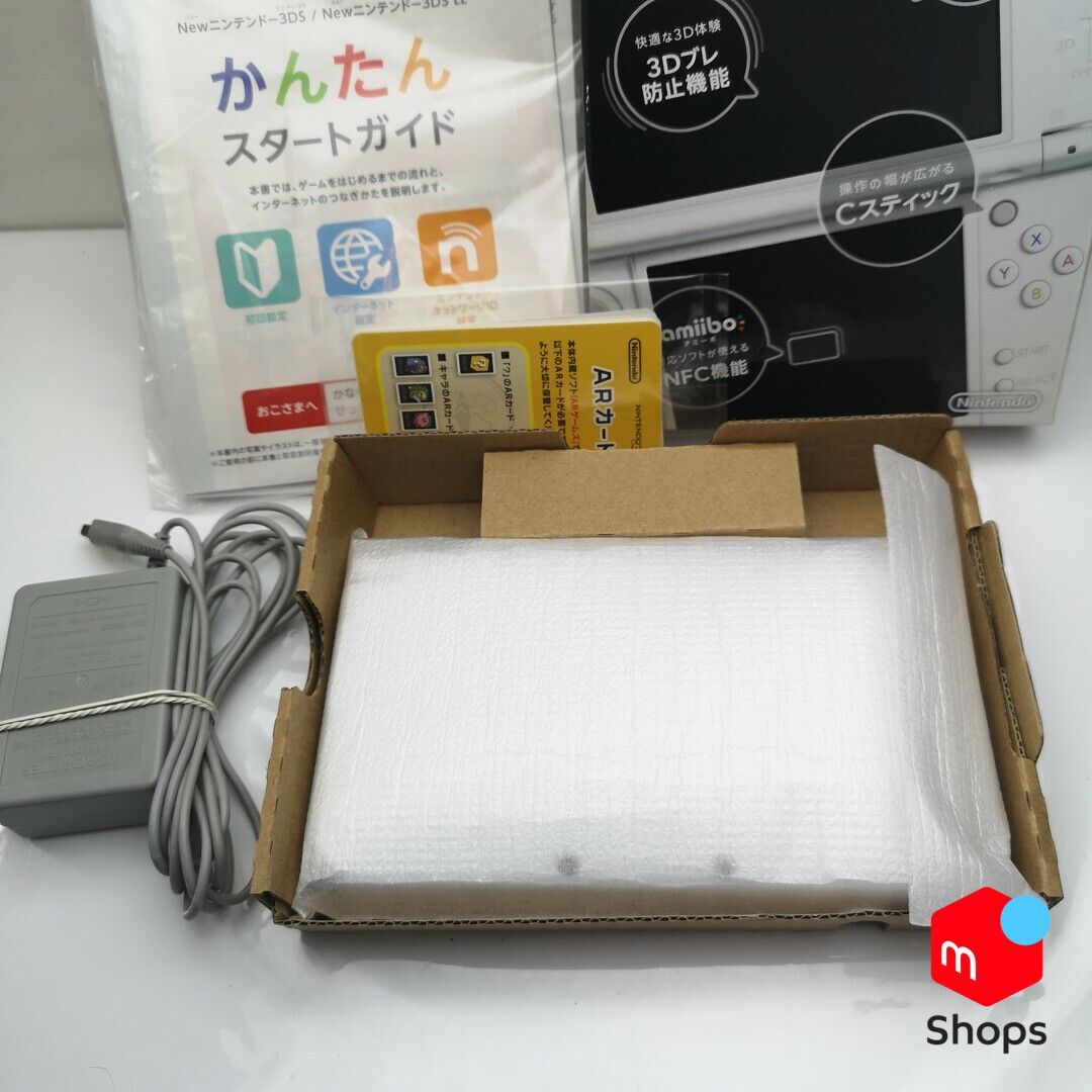 Newニンテンドー3DS LL パールホワイト 上画面IPS搭載 箱付き 6-254【美品】Newニンテンドー3DS LL パールホワイト 上IPS 美品