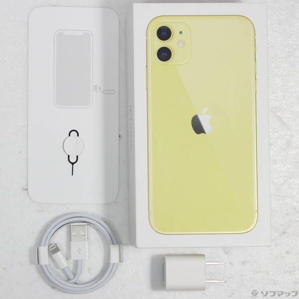 中古品〕 iPhone11 64GB イエロー MWLW2J／A SoftBank【251】 iPhone