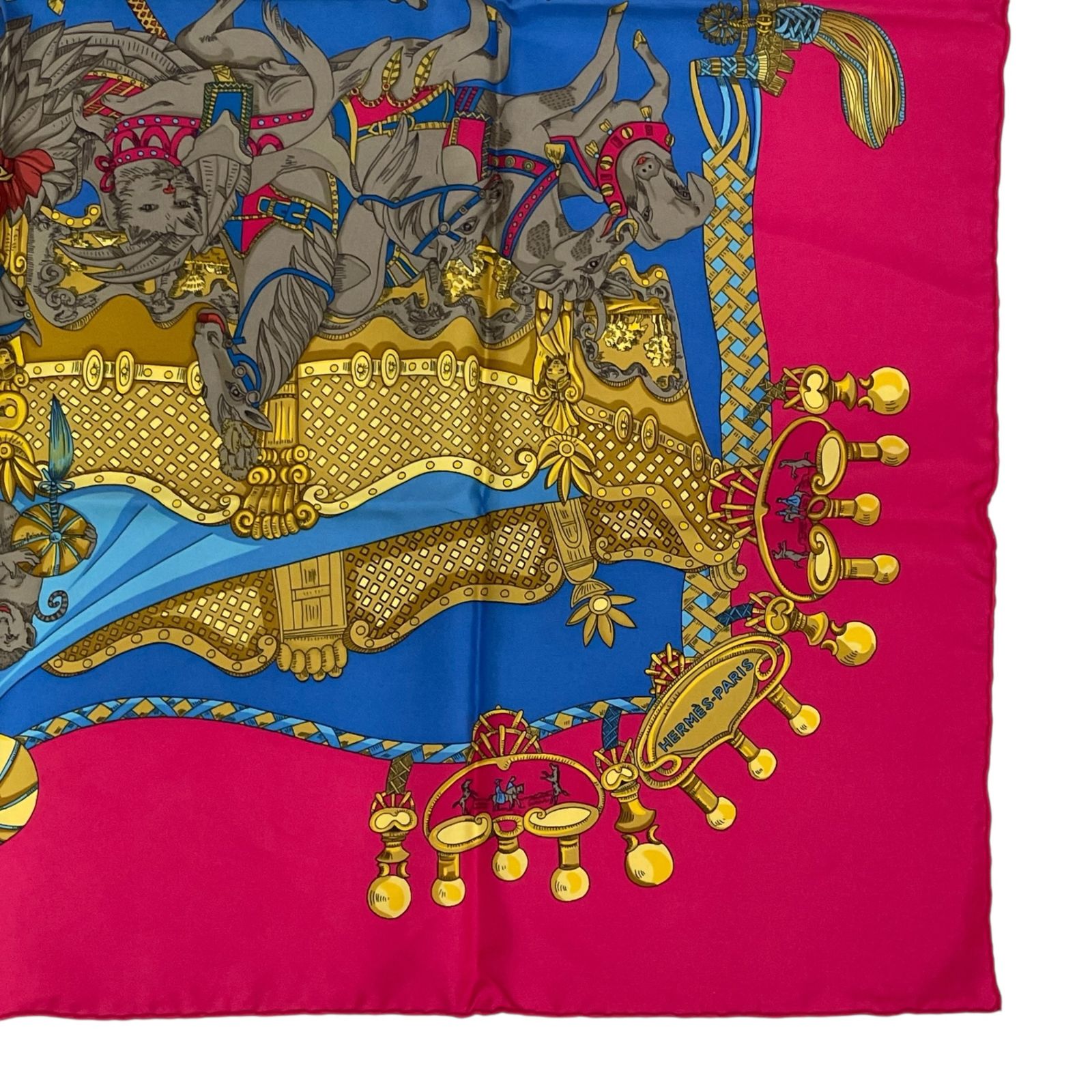 極美品 HERMES エルメス カレ90 シルク TOURNEZ MANEGE