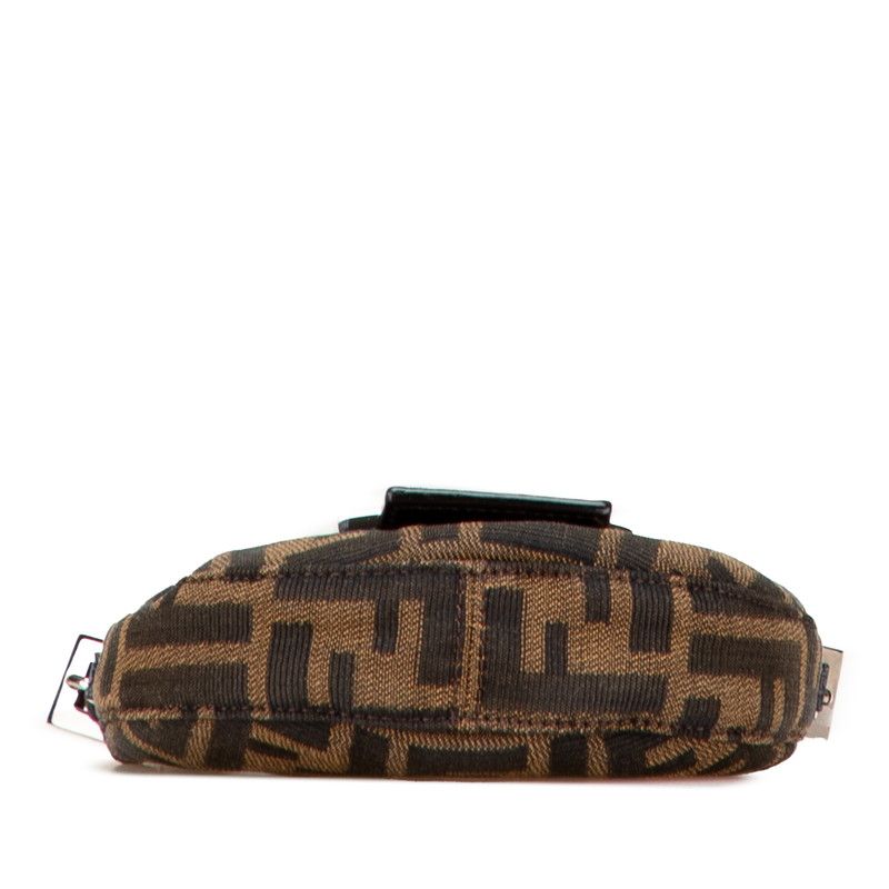 フェンディ ズッカ ミニクロワッサン バニティ ポーチ ブラウン キャンバス FENDI/フェンディ】 ミニクロワッサン ズッカ ポーチ ミニバッグ