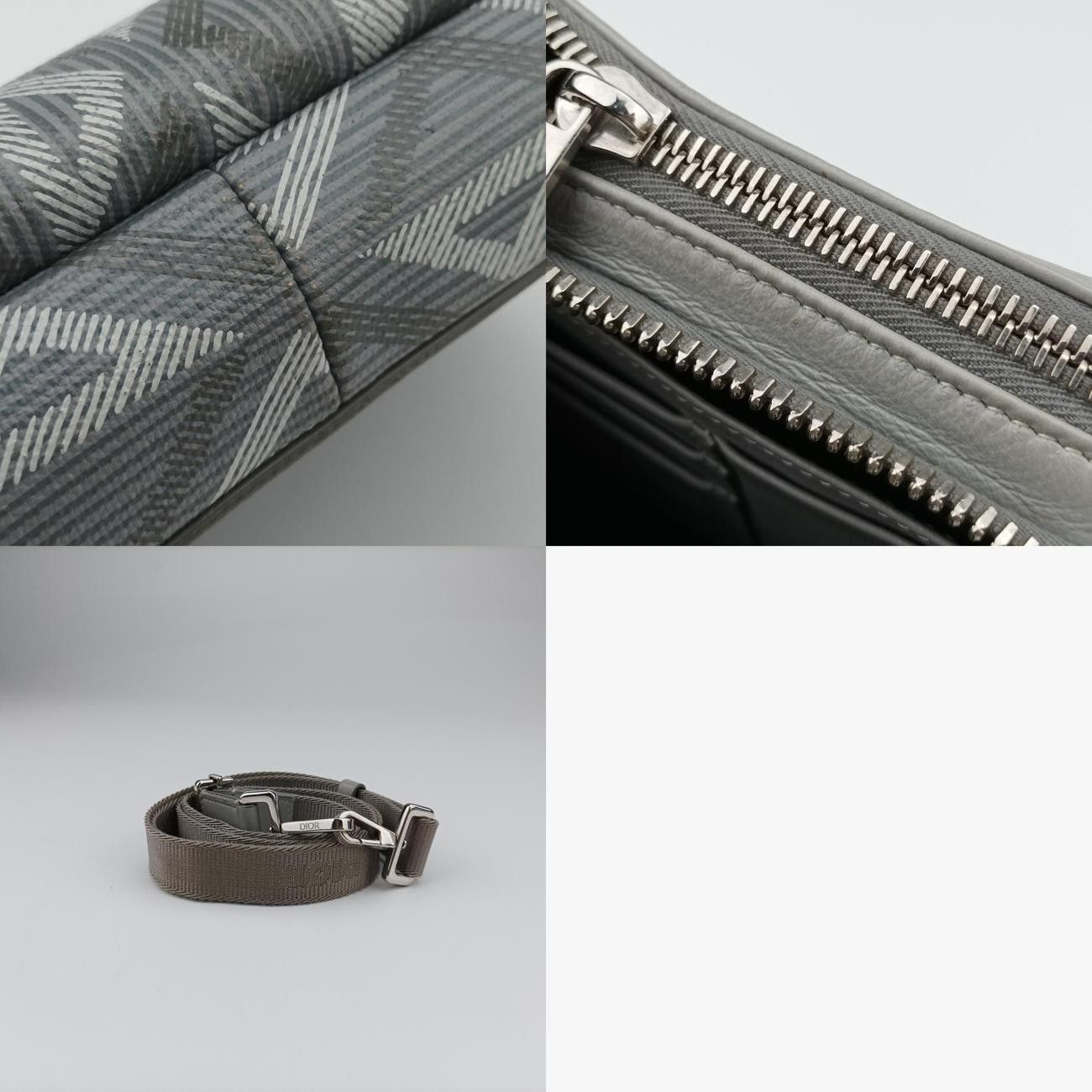 クリスチャンディオールChristian Diorメッセンジャーポーチ グレー×マルチ レザー 11-BO-1211 DECORATOM_COM_BR