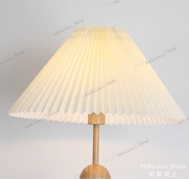 フロアスタンド　木製　プリーツシェード VeroMan フロアライト スタンドライト レトロデザイン プリーツ