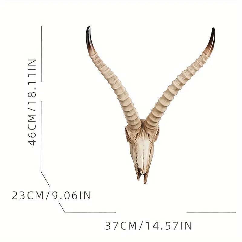 動物の頭 コレクション ロングホーン 羊 牛 壁掛け装飾 フェイク