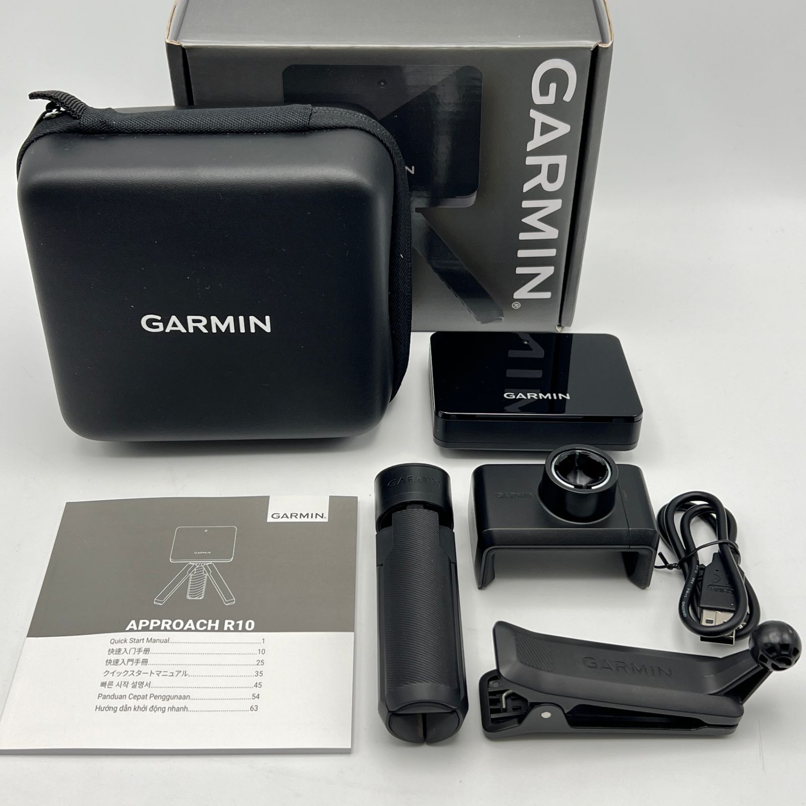 【美品】GARMIN Approach R10 010-02356-04 ポータブル弾道測定器 ゴルフシミュレーター アプローチ ガーミン 本体