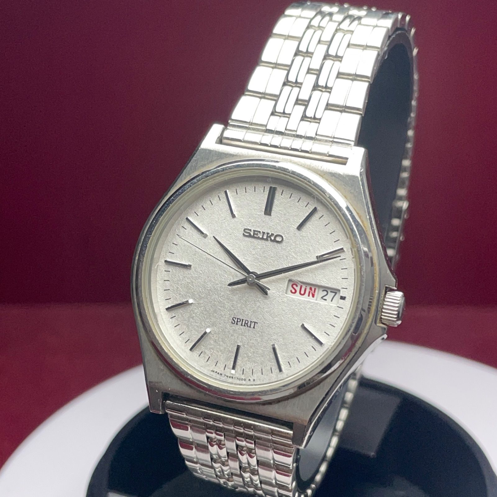 【稀少 槌目ベゼル】 70s SEIKO クォーツ 電池交換済 日本製 腕時計 90s SEIKO SPIRIT クォーツ 電池交換済 日本製 腕時計 - メルカリ