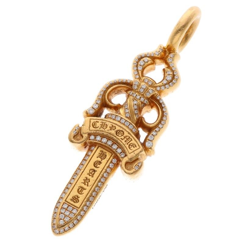クロムハーツ 22K DBL DAGGER P/DIA/22Kダブルダガー PAVEダイヤ