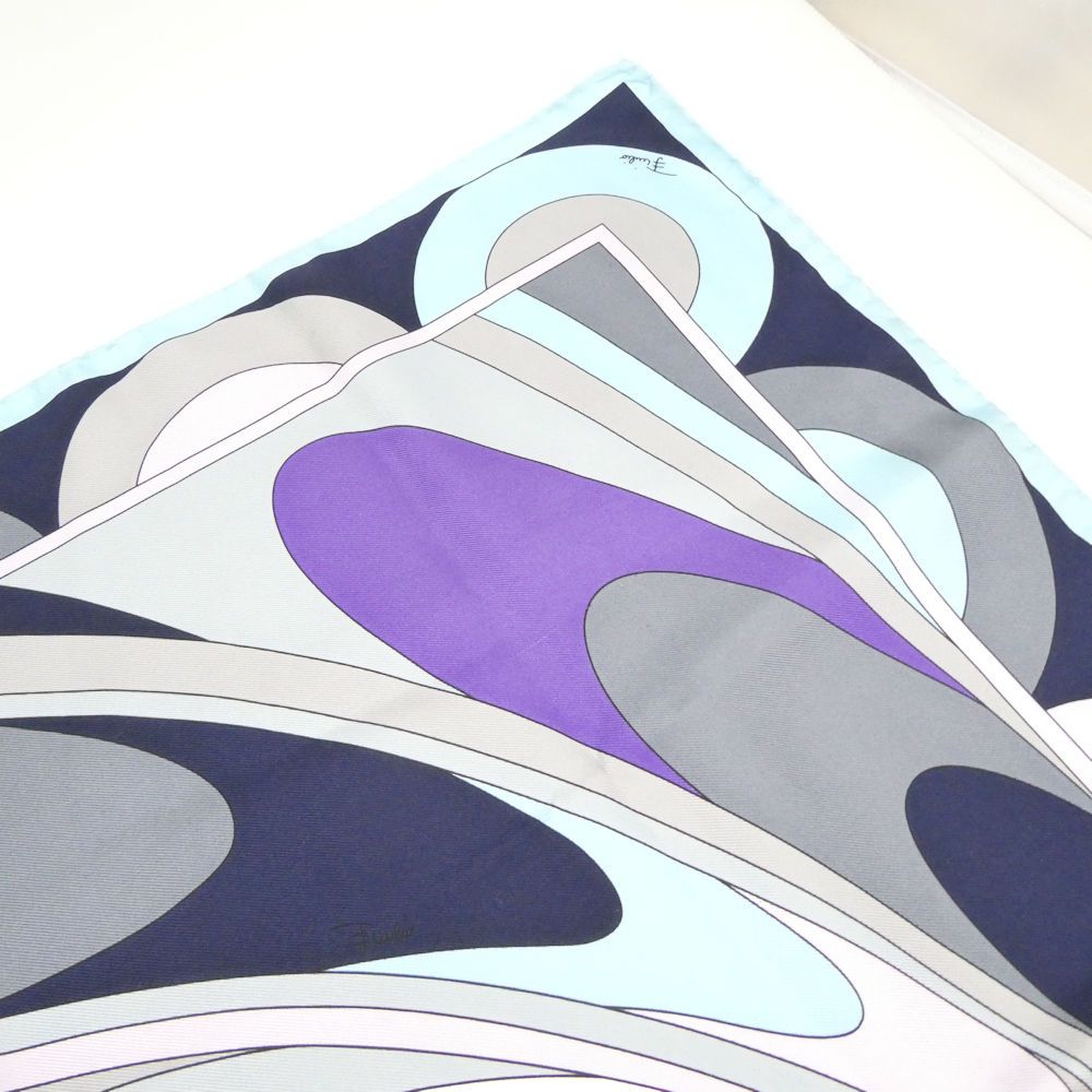 美品 EMILIO PUCCI エミリオプッチ スカーフ シルク ストール