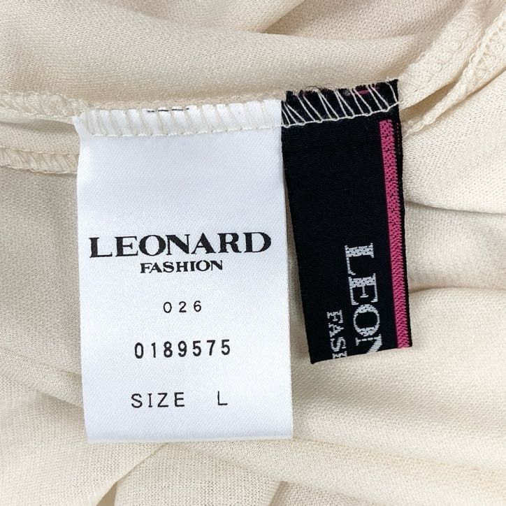 LEONARD - ＊LEONARD＊カンカン素材 長袖ハイネックシャツ カットソー LEONARD - ＊LEONARD＊カンカン素材 長袖ハイネックシャツ