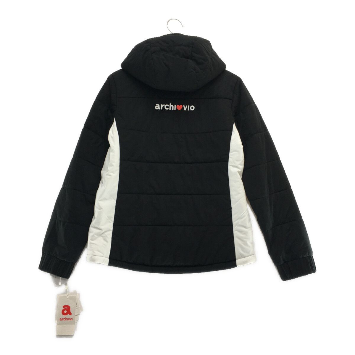 archivio - coco 未使用品 アルチビオ archivio レディース ジャケット 40(L) 黒 ブラック フード付き 中綿 銀色裏地 未使用品 レディース アルチビオ archivio ジャケット 40(L) 黒