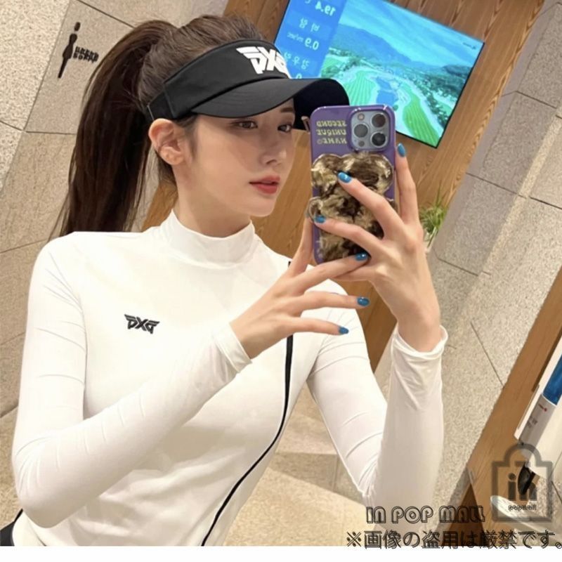 PXG ピーエックスジー クルーネック スウェット ゴルフウェア スポーツウェア 春秋 吸汗速乾 フィットネス 長袖 ホワイト ブラック ジム トレーニング