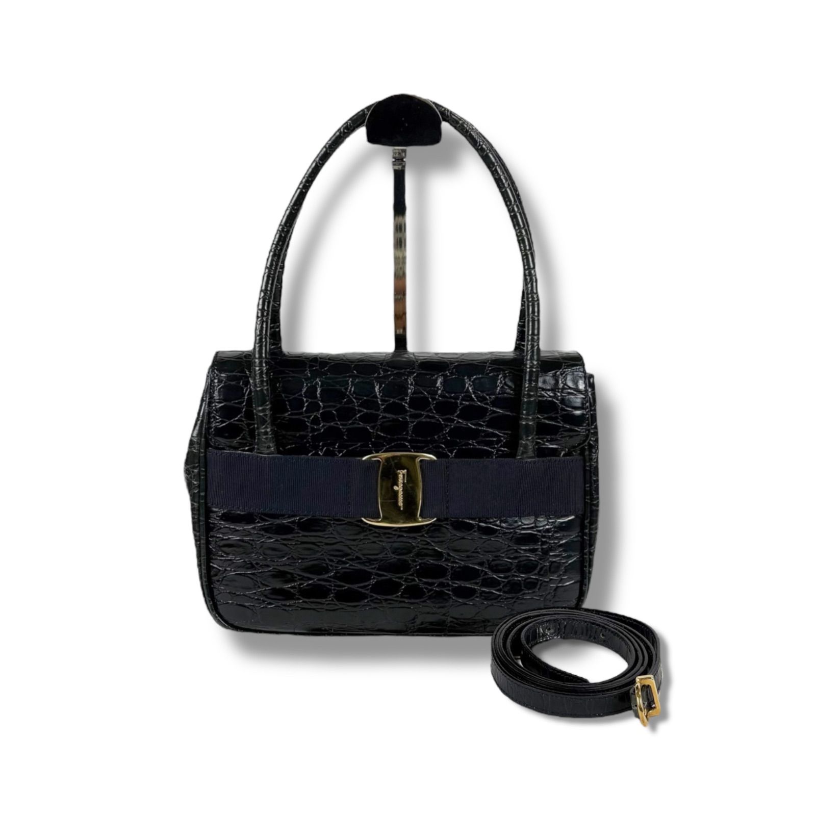 極美品 GUCCI グッチバンブーレザーミニボストン 2way ショルダー