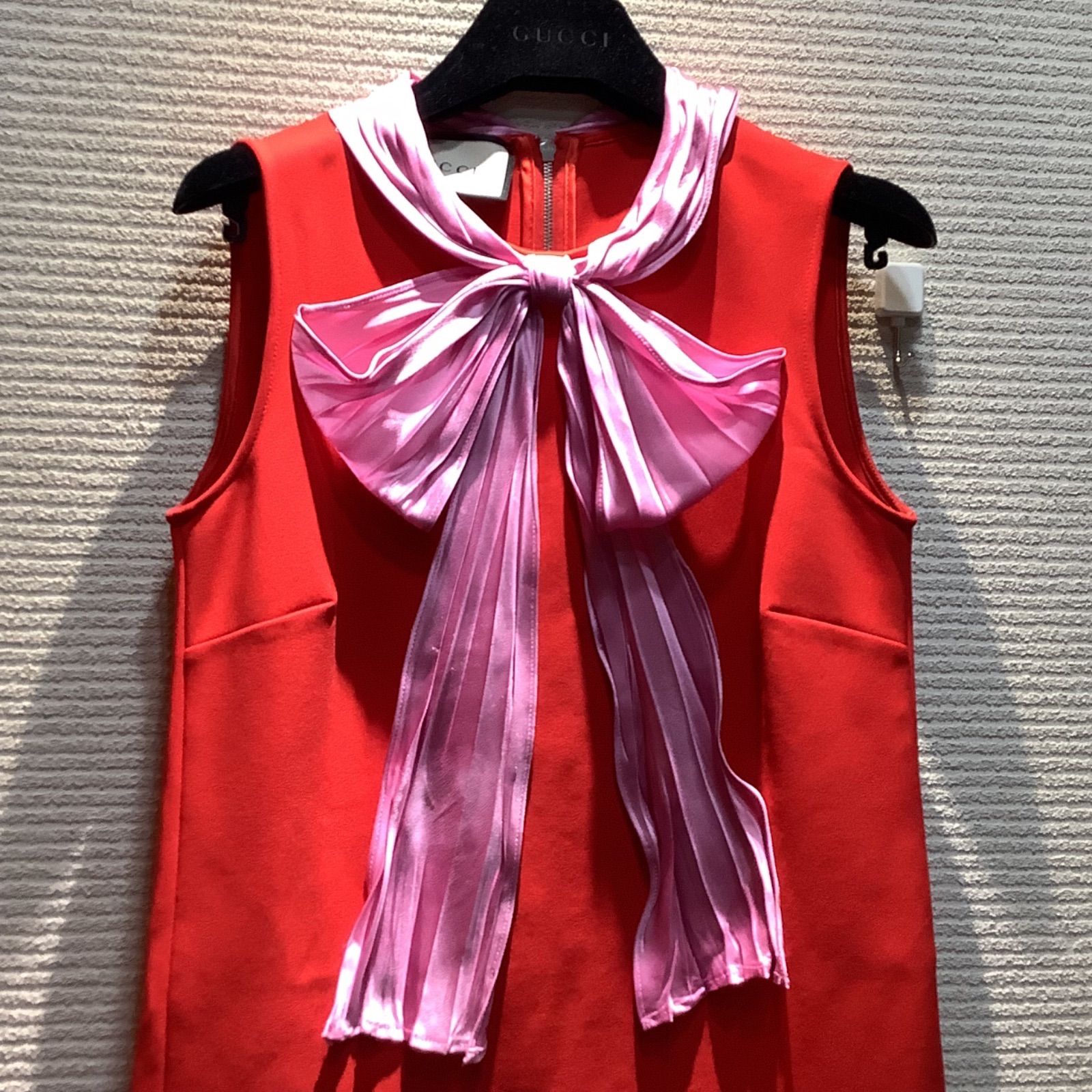 GUCCI 赤 リボン柄 ニットワンピース 半袖 GUCCI風ニットワンピース&可愛い新作いっぱい❤︎ | ♡みぃみの