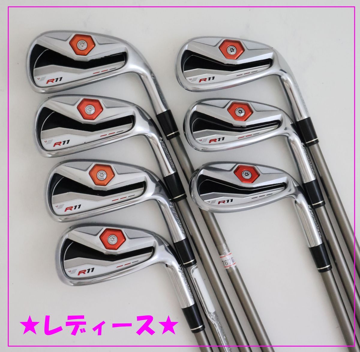 ●レディース テーラーメイド R11 アイアン 2012年モデル 7本セット MotoRe50カーボン Ｌ USモデル 76763