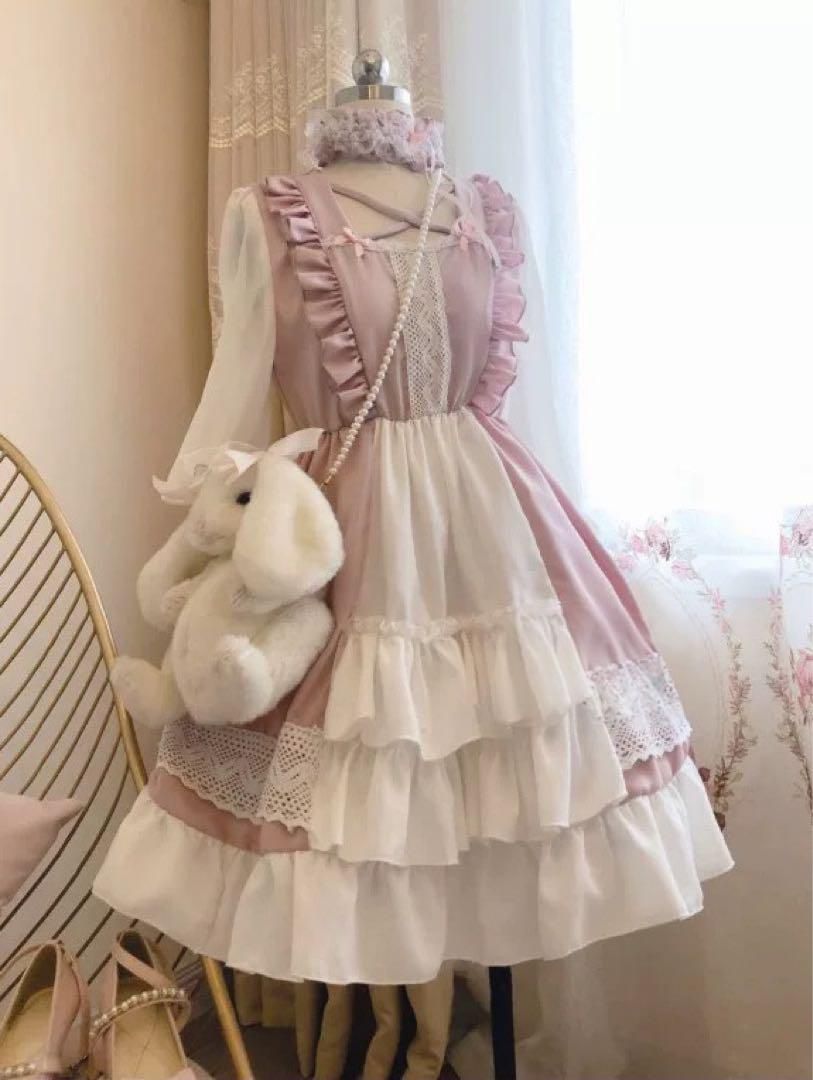 シンプルロリータワンピース❤️お出かけ、女子会コーデがこれ一枚で完成！ シンプルロリータワンピース??お出かけ、女子会コーデがこれ一枚