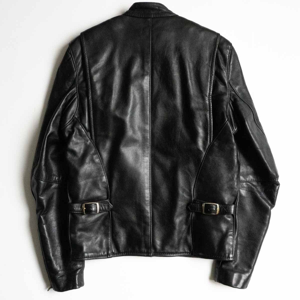 美品 近年モデル バンソン シングルライダースジャケット