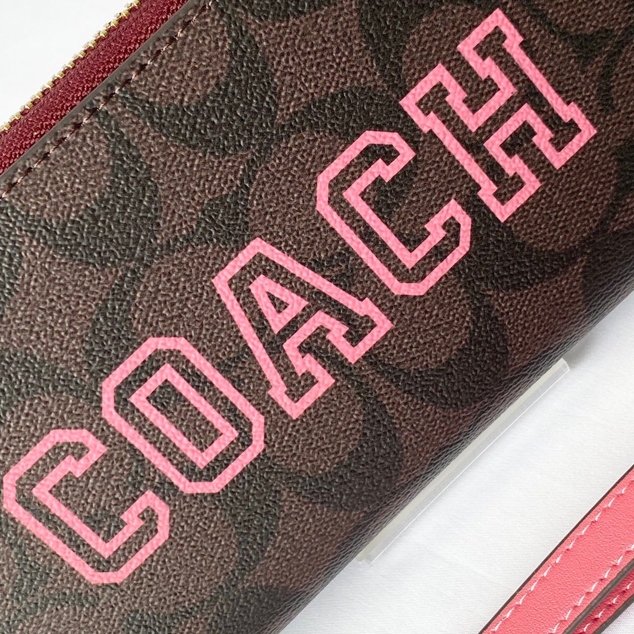 新品/未使用】COACH 長財布 ヴァーシティモチーフ CB856 ブラウン