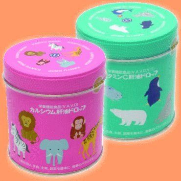 河合（カワイ）肝油ドロップ 300粒 ビタミンC+カルシウム 2個