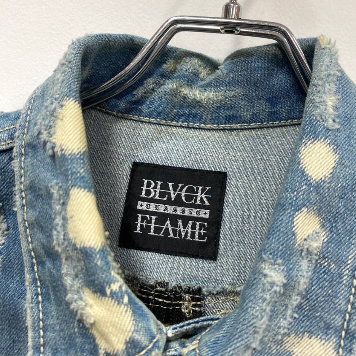 BLVCK FLAME メタリカ アイアンメイデン 再構築 デニムジャケット