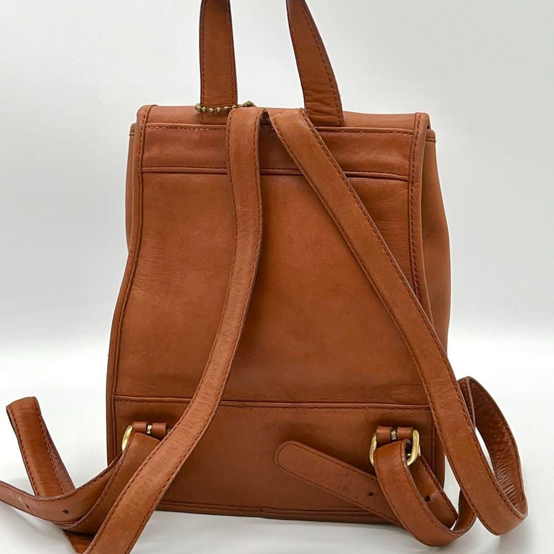 【良品】OLD COACH リュックサック ミニリュック ヴィンテージ 茶色 COACH - USA製 オールドコーチ 本革 レザー リュック サック