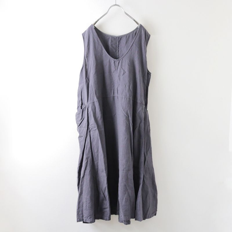 2021AW ネストローブ nest Robe リネンノースリーブ2WAYワンピース F