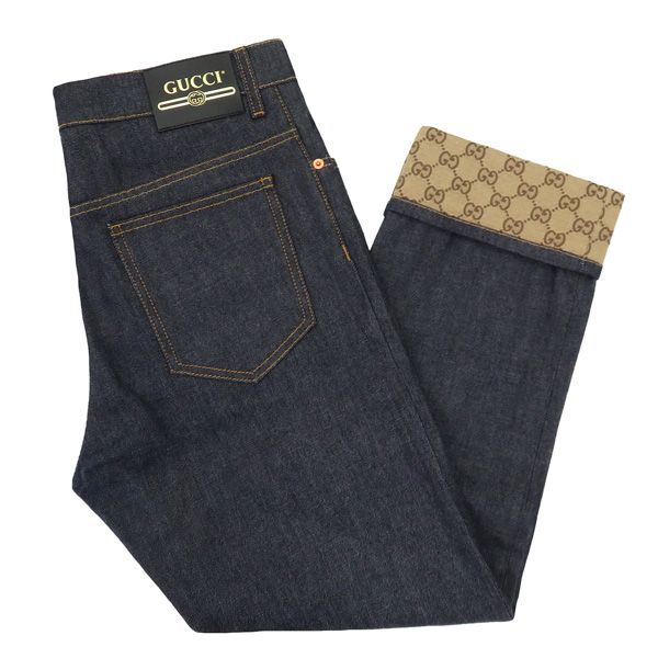 新品同様 GUCCI グッチ 700949 GGパターン キャンバス 折り返し付き 