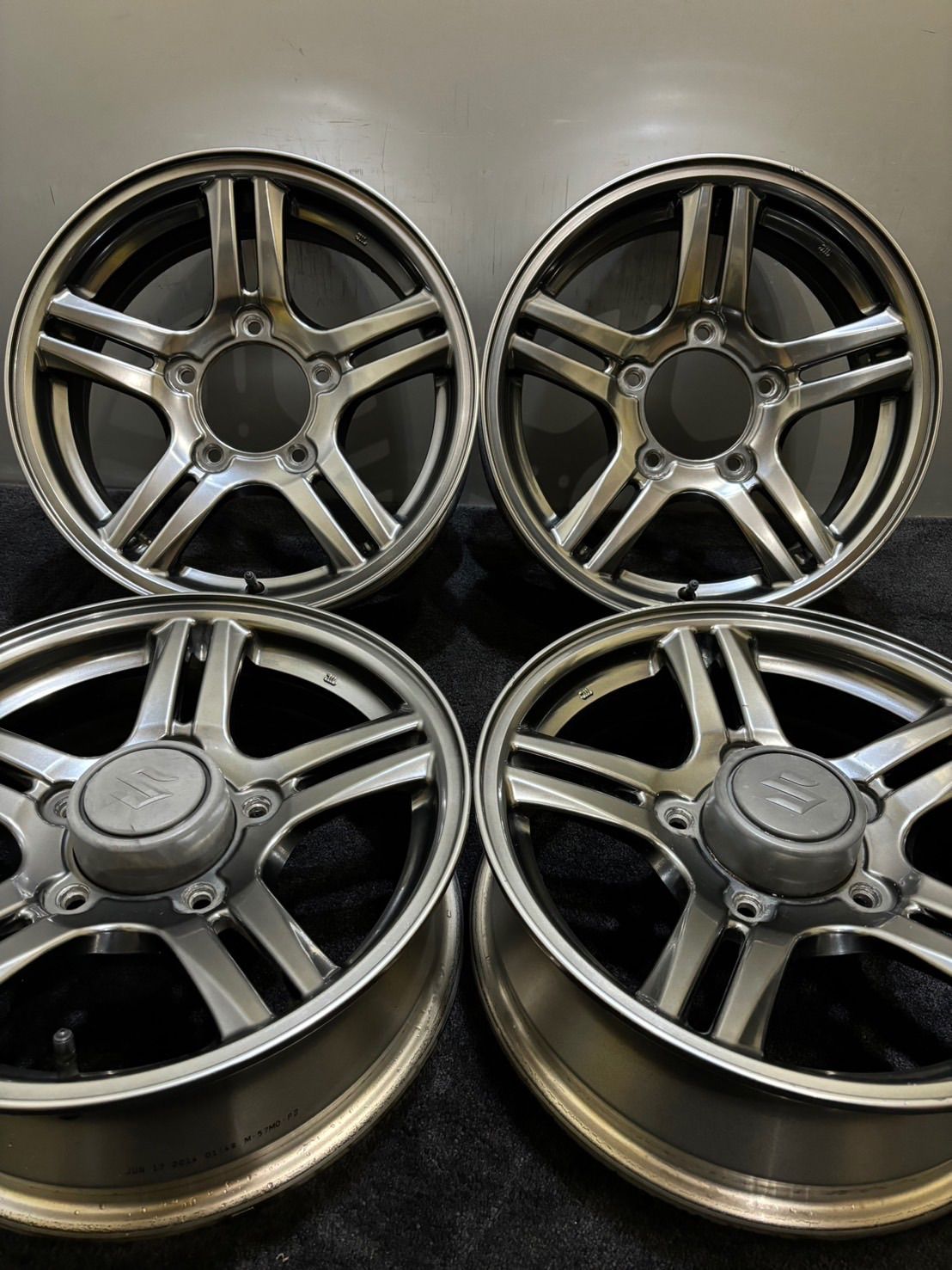 スズキ JB23 ジムニー ランドベンチャー 純正 ENKEI製 16インチ 5.5J 22 139.7 5H アルミホイール 4本 2-I892