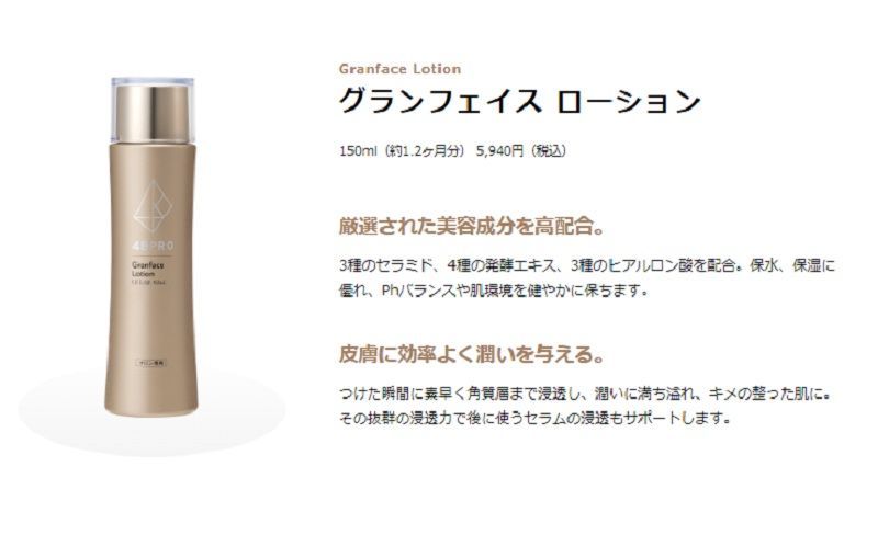 4BPRO グランフェイスローション 150ml （約1.2ヵ月分） 毛穴レス 