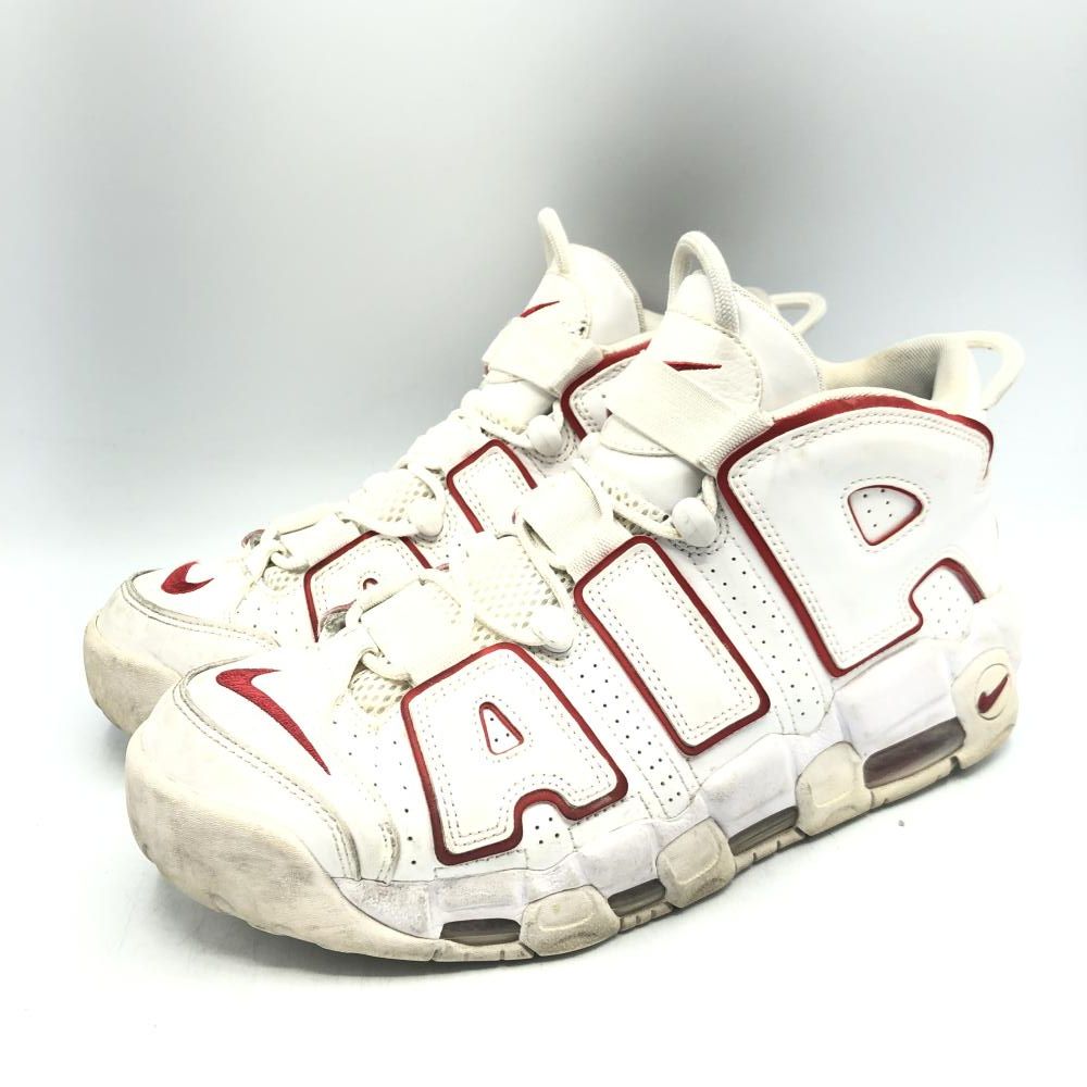 入園入学祝い UPTEMPO MORE AIR 中古】NIKE ホワイト 921948-102 27.5cm シューズ(男性用)