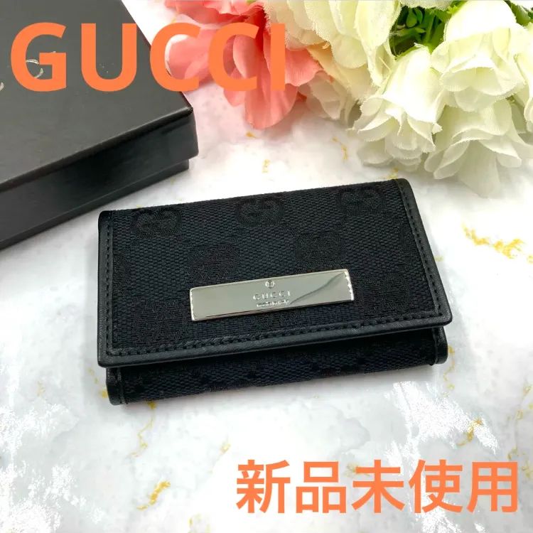 GUCCI グッチ 04565 GGキャンバス 6連 キーケース 鍵入れ メンズ レディース ブラック