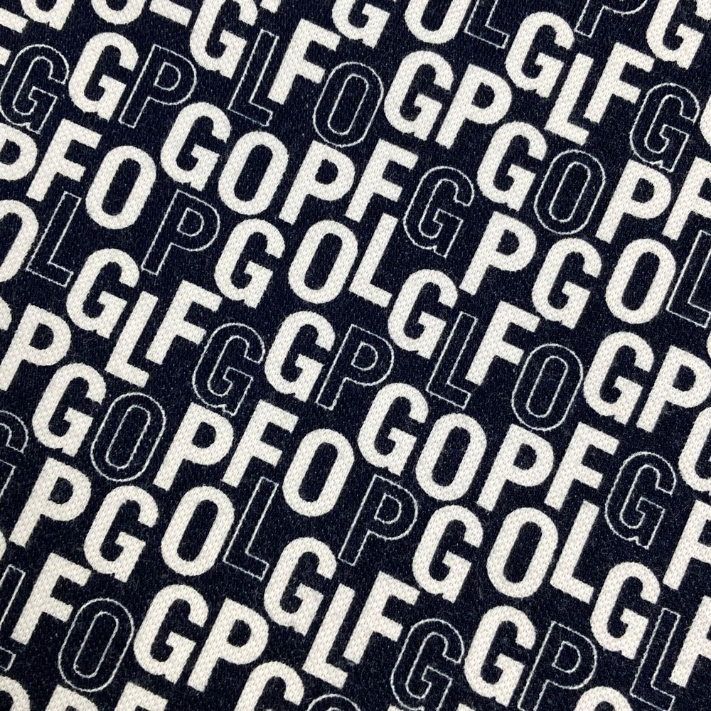 サイズ：4 PEARLY GATES パーリーゲイツ  半袖ポロシャツ ワッペン 総柄 ネイビー系 [240101490010] ゴルフウェア メンズ ストスト サイズ：4 PEARLY GATES パーリーゲイツ 半袖ポロシャツ