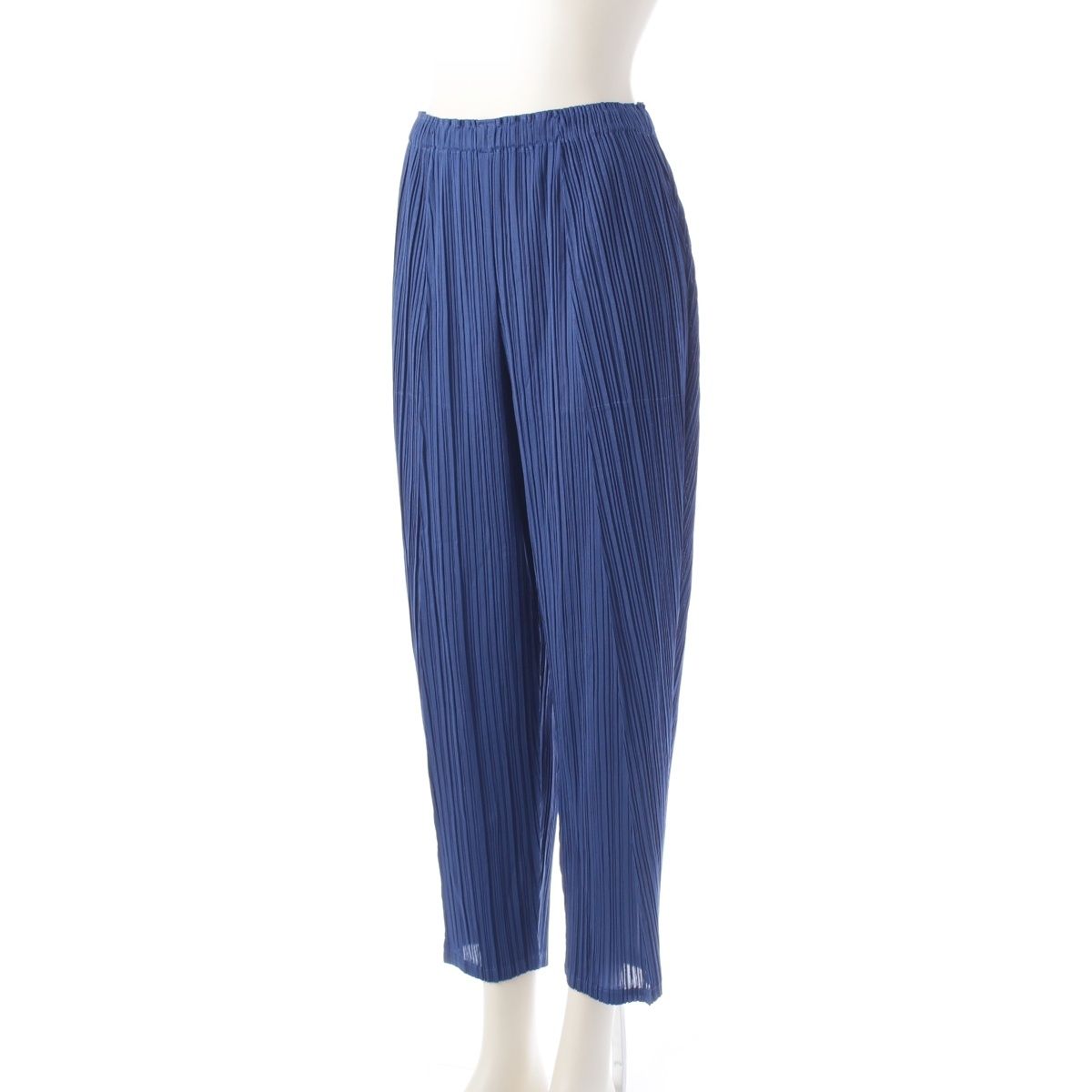 ●中古 イッセイミヤケ プリーツプリーズ カットソーショートジャケットセット 青 PLEATS PLEASE プリーツプリーズ イッセイミヤケ PP05-JK604