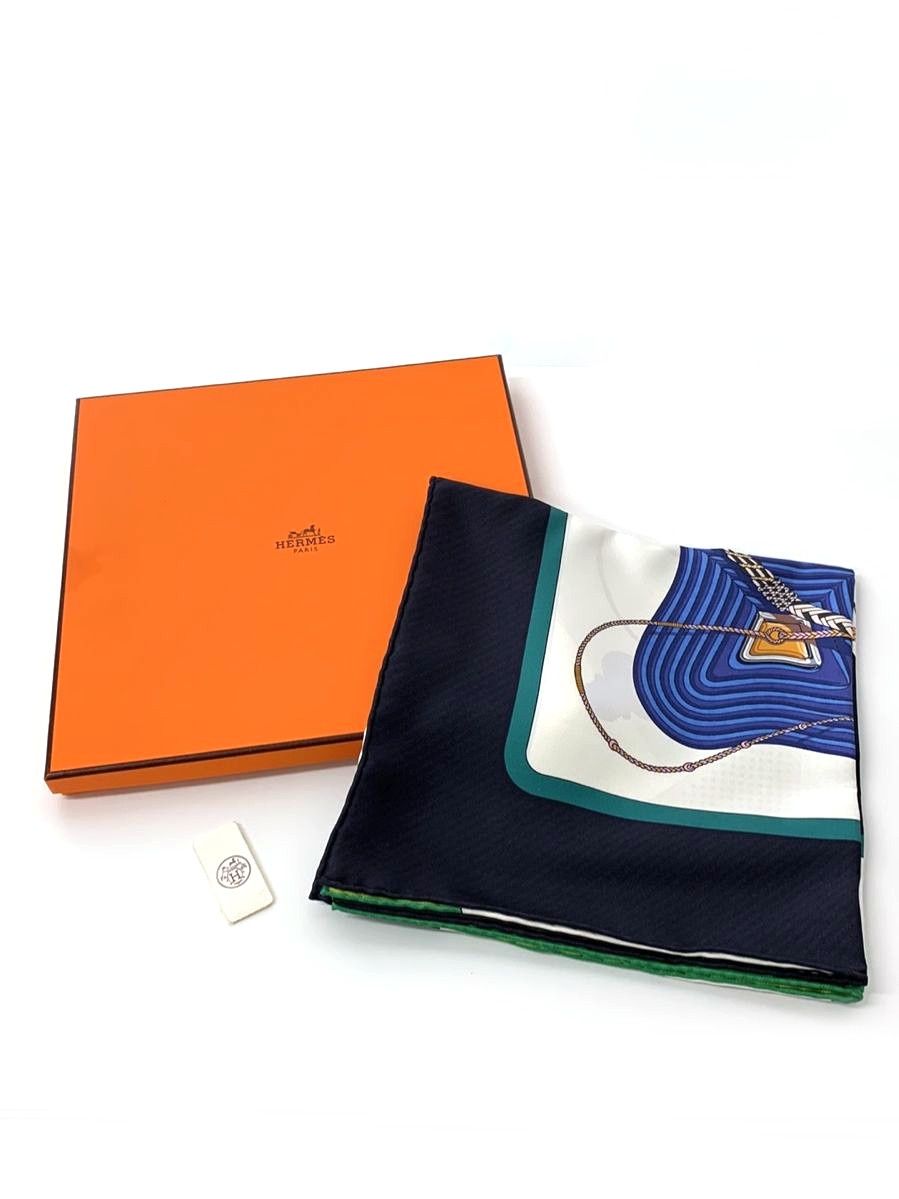 エルメス　スカーフ　カレダブルフェイス　未使用保管品❣️ 「クリッククラック」柄 エルメス スカーフ カレ90 クリック クラック ダブルフェイス 総