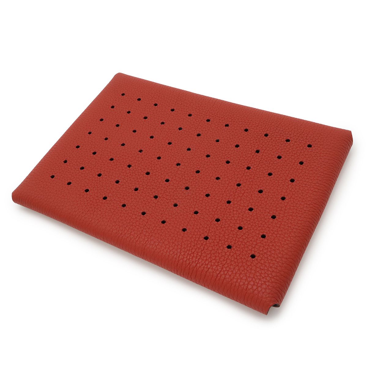 HERMES エルメス パーフォレートポーチ タブレットケース マルチポーチ トリヨンクレマンス レザー レッド 赤 シルバー金具