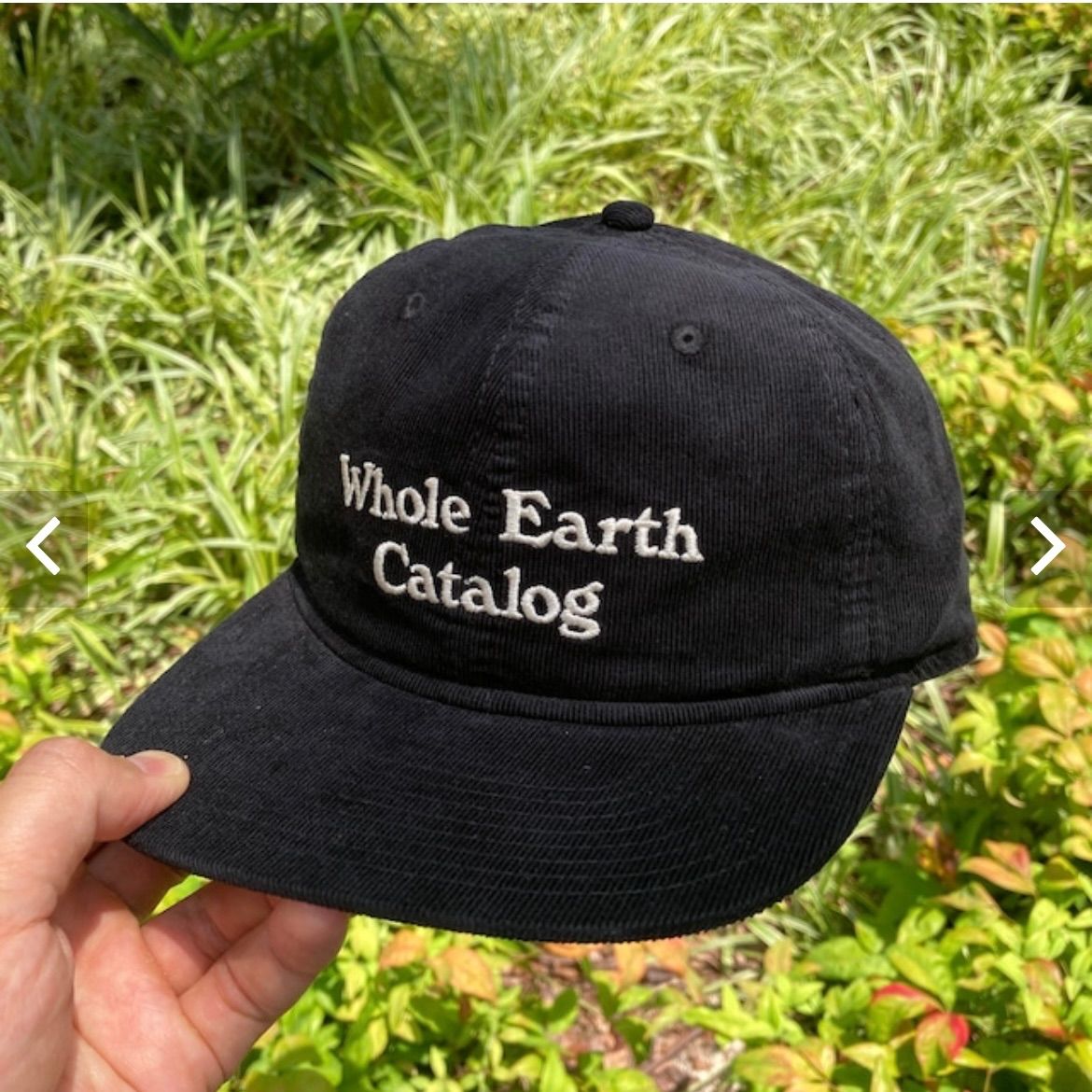 Whole Earth Catalog Cap ブラック コーデュロイ / ホールアース