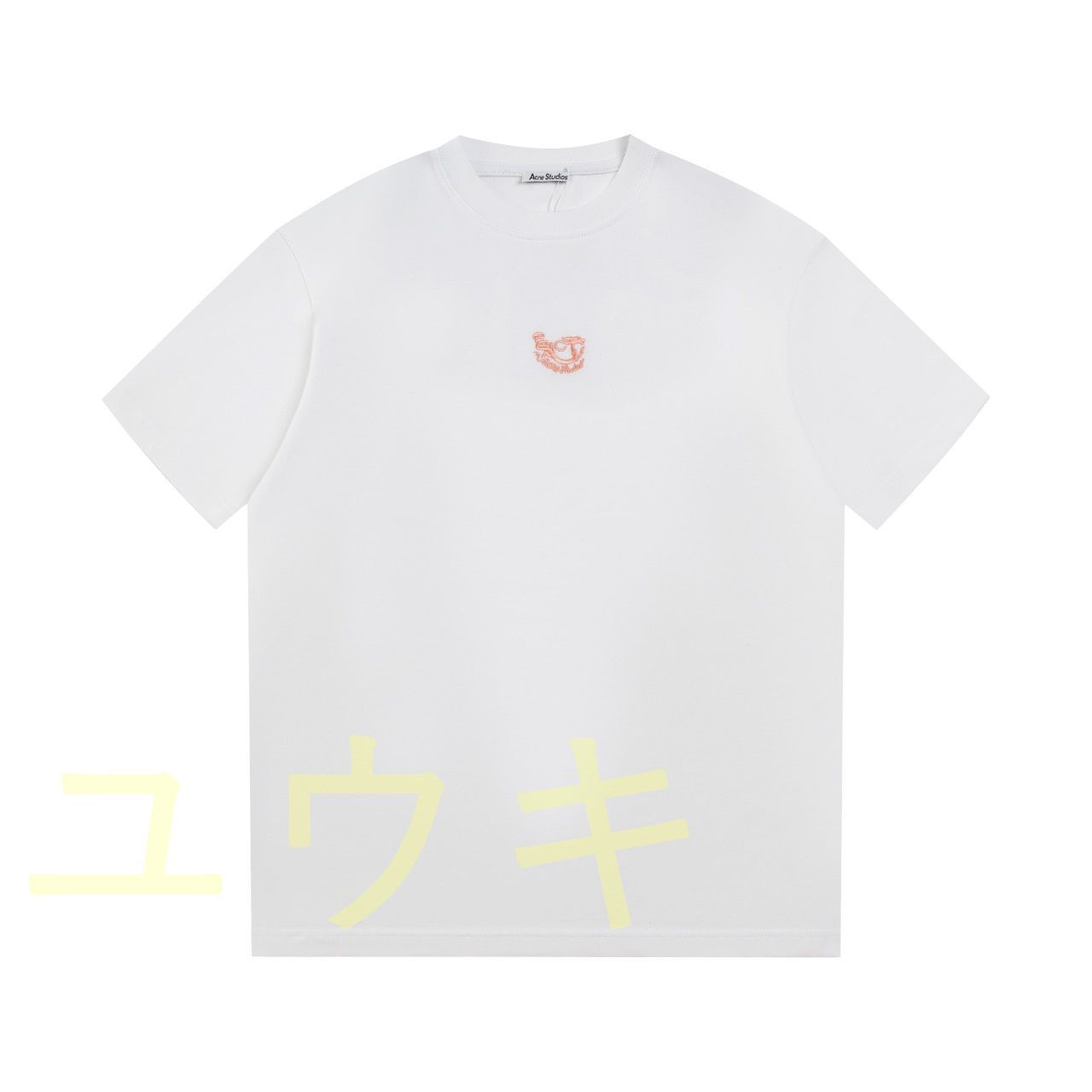 新品 Acne Studios  カップルコットンラウンドネック半袖Tシャツ#5