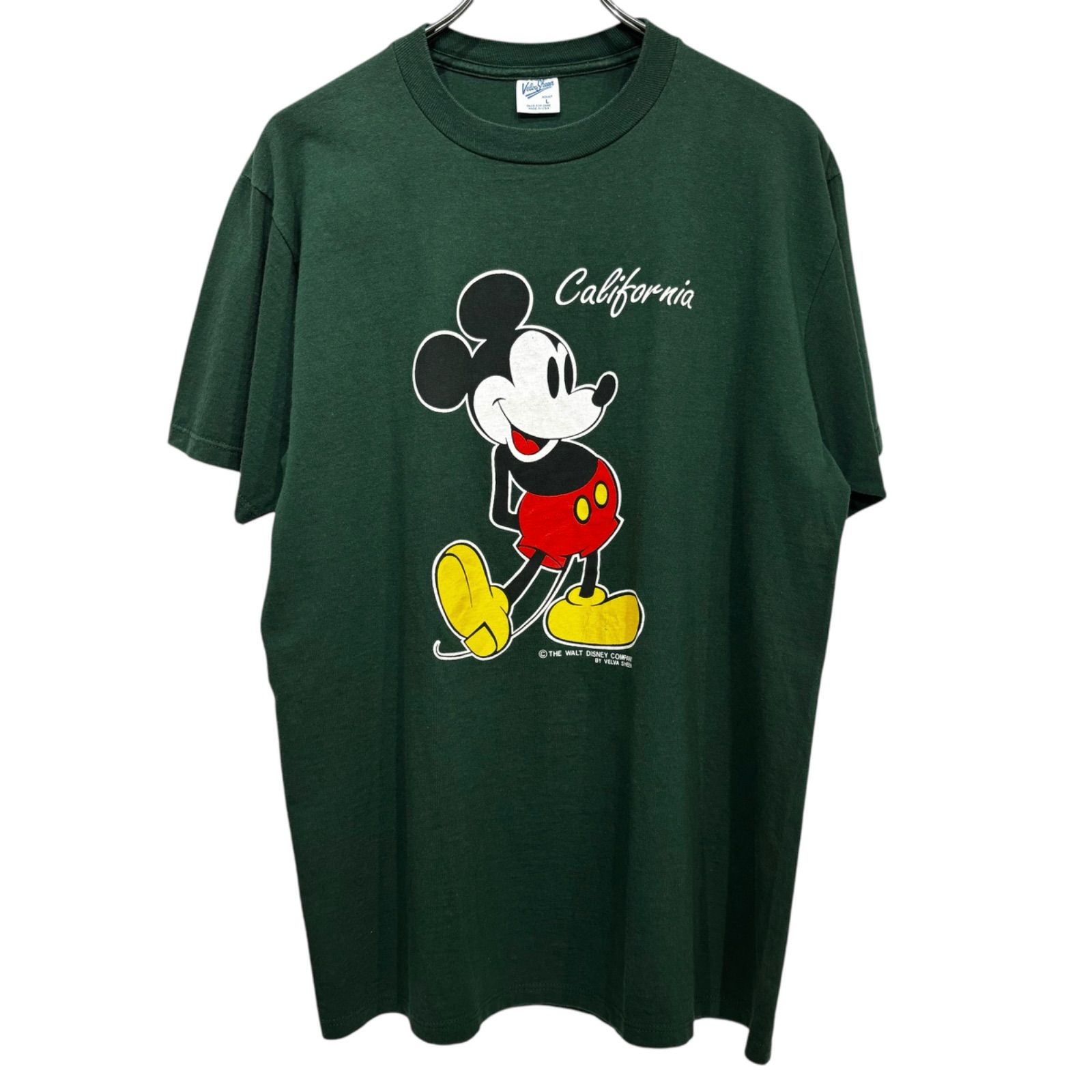 90s Velva Sheen ミッキーマウス リンガーTシャツ usa製 水色