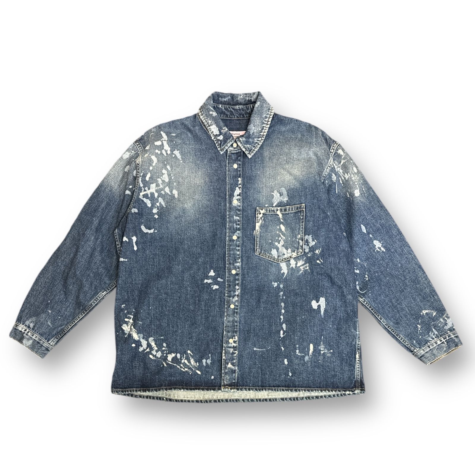 定価72600円 新品 MARTINE ROSE ペイント デニムシャツ ジャケット 