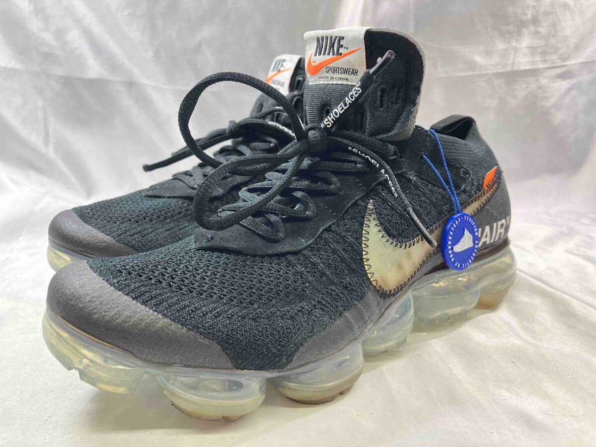 【鑑定済み】 NIKE OFF-WHITE×AIRVAPORMAX BLACK/ナイキ エア ヴェイパーマックス THE 10 オフホワイト/27.5cm/AA3831-002/スニーカー