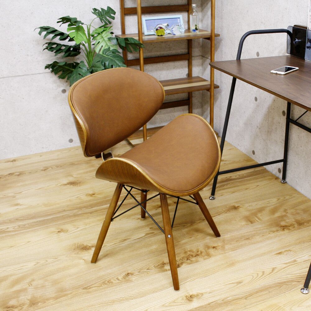 デザインチェア ライトブラウン